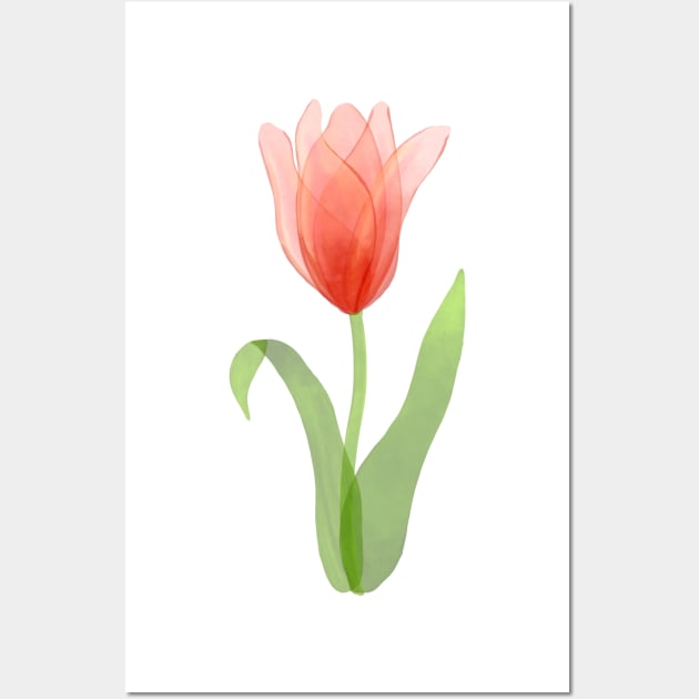 Tulip Flower Wall Art by Tebscooler